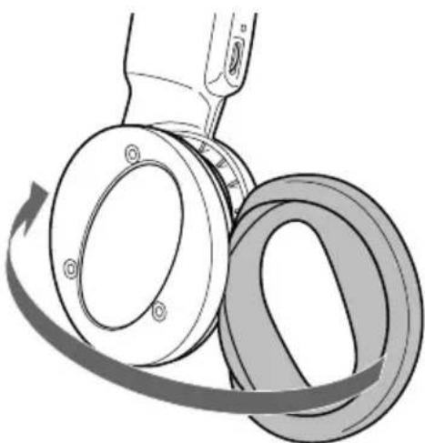 SONY MDRRF450RK - Replacing the ear pads - 2