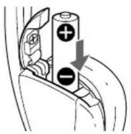 Diagram showing battery charging mechanism with positive and negative polarity labels