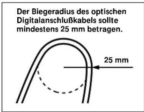 SONY MDRDS5000 - Anmerkungen zum optischen Digitalanschlußkabel - 1