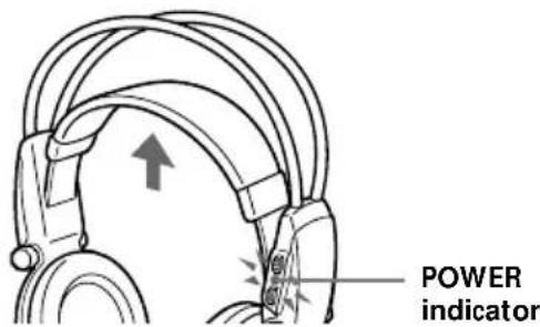 SONY MDRDS5000 - To check the remaining battery power - 1