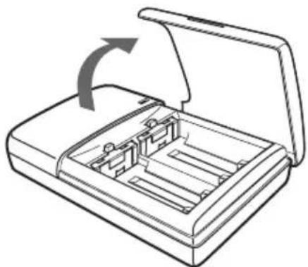 SONY MDRDS5000 - Mise en place des batteries dans le chargeur de batterie - 1