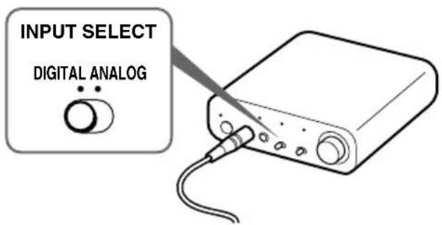 SONY MDRDS1000 - Faites glisser le commutateur INPUT SELECT pour selectionner l'appareil que vous souhaitez écouter. - 1