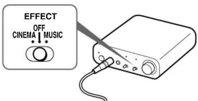 SONY MDRDS1000 - Faites glisser le commutateur EFFECT pour selectionner le champ acoustique de votrechoix. - 1