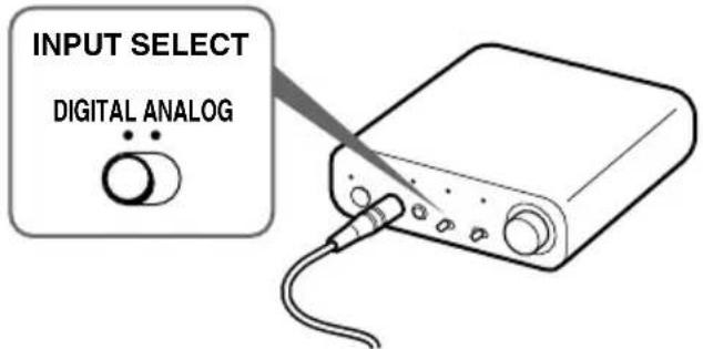 SONY MDRDS1000 - Slide the INPUT SELECT switch to select the component you want to listen to. - 1