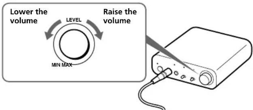 SONY MDRDS1000 - Adjust the volume. - 1