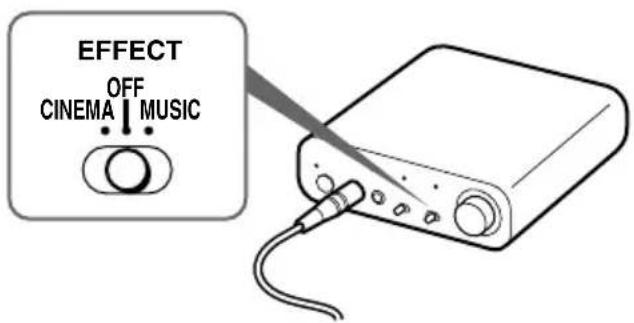 SONY MDRDS1000 - Deslice el selector EFFECT para selectionar el camino de sonido que dese. - 1
