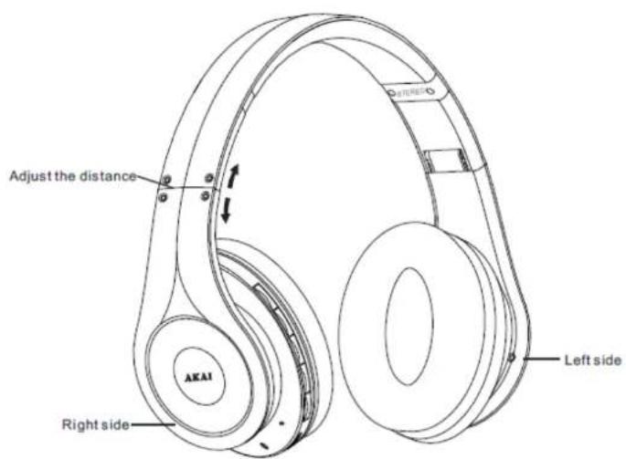 AKAI AH48 - ADJUSTABLE HEADPHONES - 1