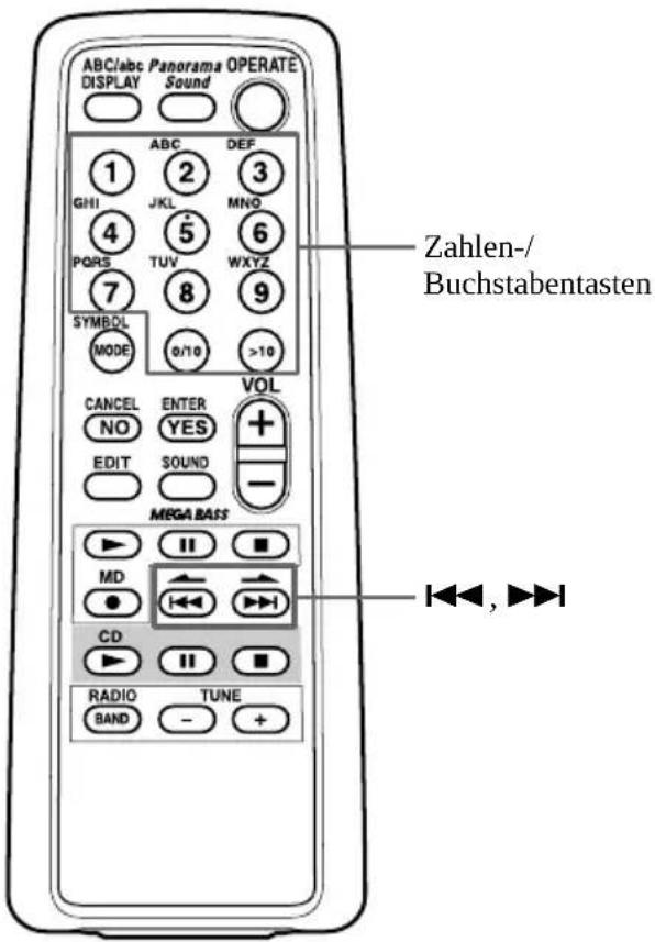 SONY ZSM30 - Ansteuern eines bestimmten Titels - 1