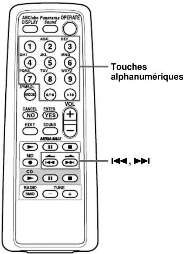 SONY ZSM30 - Localisation d'une piste spécifique - 1