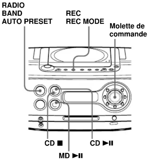 SONY ZSM30 - Enregistrement de la radio ou d'un CD - 1