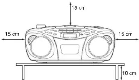 JVC RCEX30E - Attention: Aération correcte - 1
