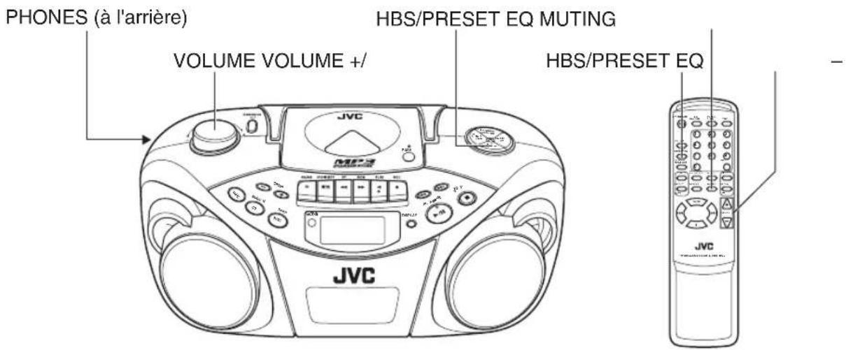 JVC RCEX30E - POUR AJUSTER LE SON - 1