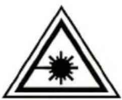 Warning symbol with triangular frame and central starburst graphic