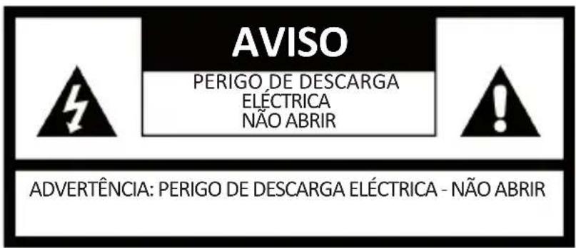 AVISO PERIGO DE DESCARGA ELÉCTRICA NÃO ABRIR ADVERTÊNCIA: PERIGO DE DESCARGA ELÉCTRICA - NÃO ABRIR