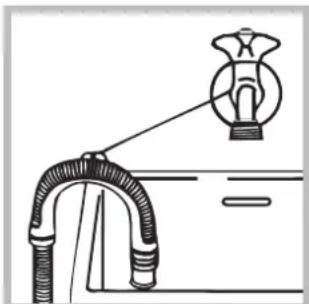 HOTPOINT-ARISTON Aqualtis AQ103F 69 EU - Anschluss des Ablaufschlauches - 2