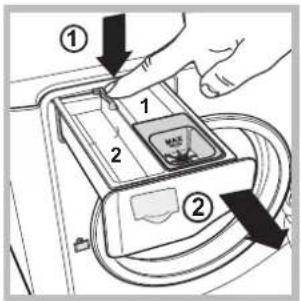 HOTPOINT-ARISTON Aqualtis AQ93F 69 EU - Nettoyage du tiroir à produits lessiviels - 1