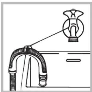 HOTPOINT-ARISTON Aqualtis AQ93F 69 EU - Ligação do tubo de descarga - 2