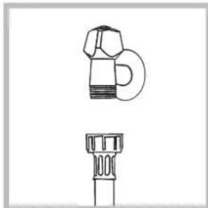 HOTPOINT-ARISTON Aqualtis AQ93F 69 EU - Ligação do tubo de alimentação da água - 2