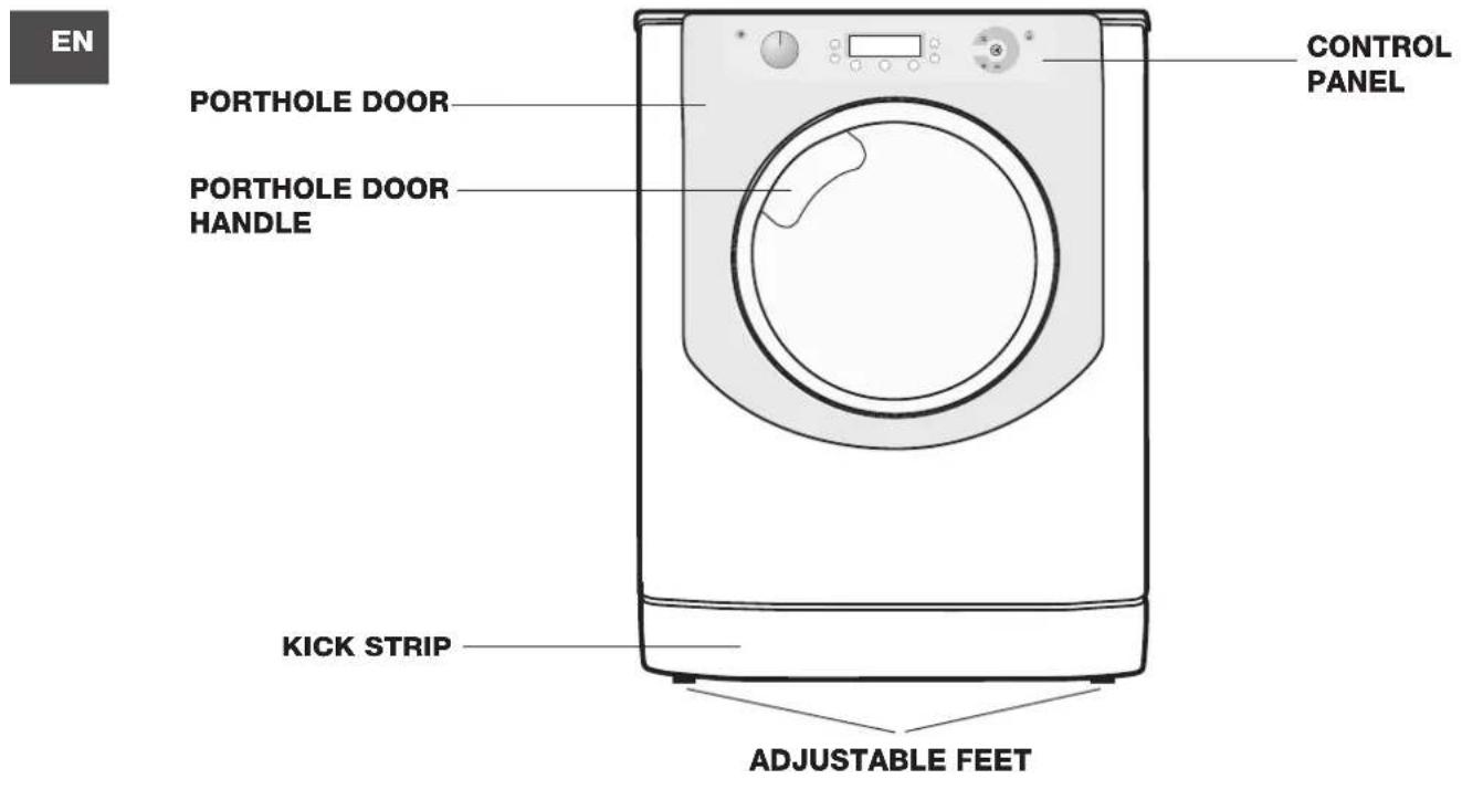 HOTPOINT-ARISTON Aqualtis AQ93F 69 EU - Description of the machine - 1