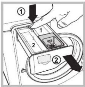 HOTPOINT-ARISTON Aqualtis AQ103D 49 EU - Pulire il cassetto dei detersivi - 1