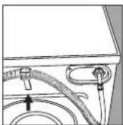 INDESIT WS 105 TX - Anschluss des Ablaufs - 2