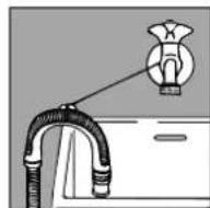 INDESIT WS 105 TX - Raccordement du tuyau de vidange - 3