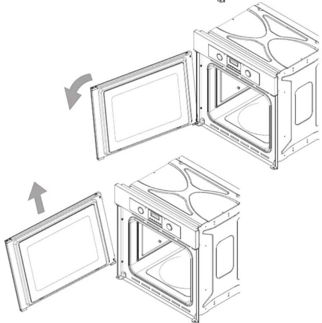 BORETTI MTSA60 IX - Retrait et réinstallation de la porte du four - 2