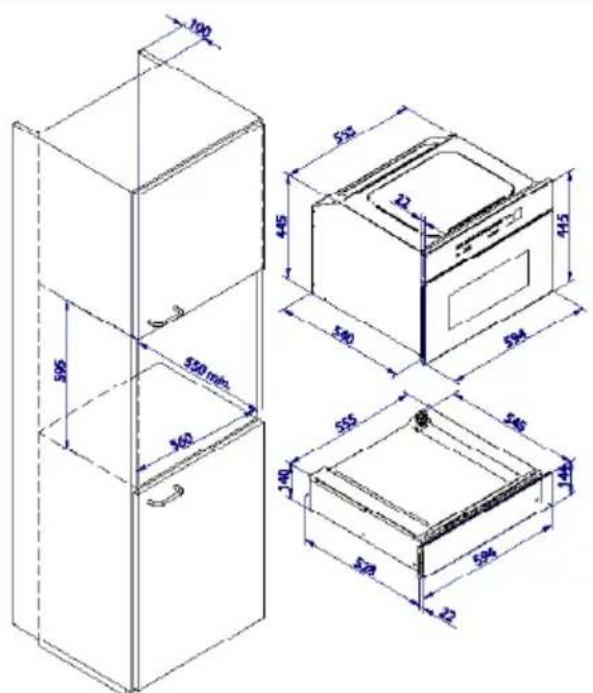 BORETTI BPO45 - Installing the oven in a cabinet 45 - 5