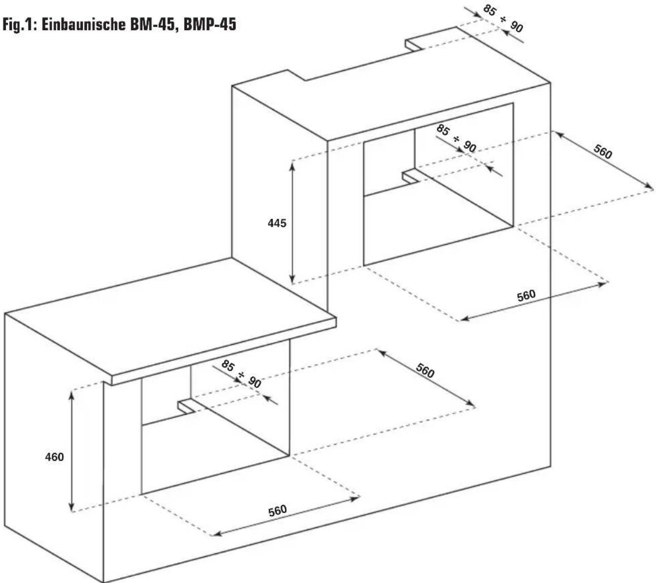 BORETTI BMP 60 - Anweisungen zur wichtigen Installation (Abb. 1; 2; 3) - 1