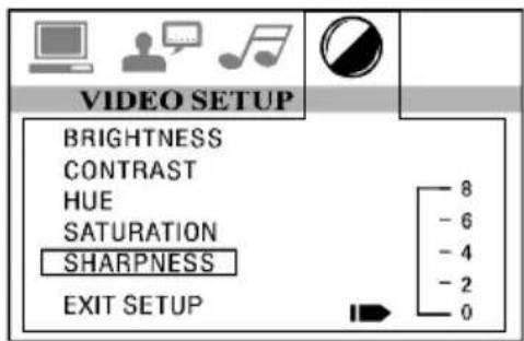 Marquant MCR1406 - VIDEO SETUP (paramètres vidéo) - 2