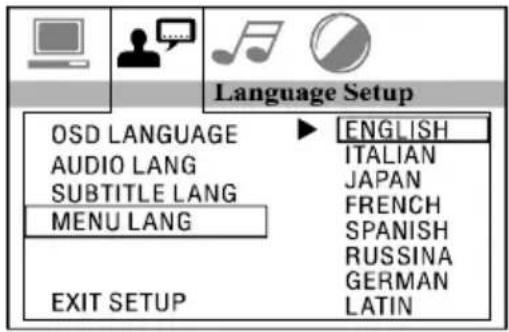 Marquant MCR1406 - Réglage de la langue du menu - 1