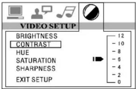 Marquant MCR1406 - VIDEO SETUP (paramètres vidéo) - 3