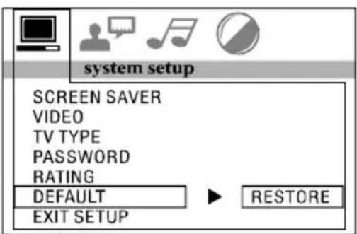 Marquant MCR1406 - Default setup menu - 1