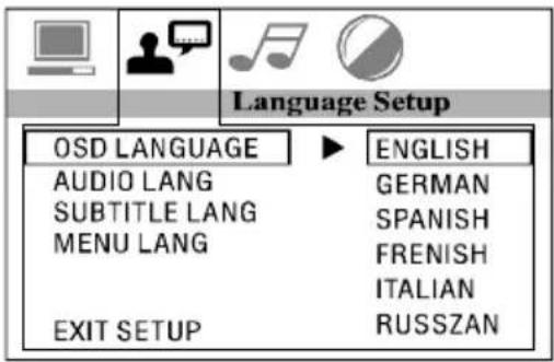Marquant MCR1406 - Language Setup (paramètres de la langue) - 1