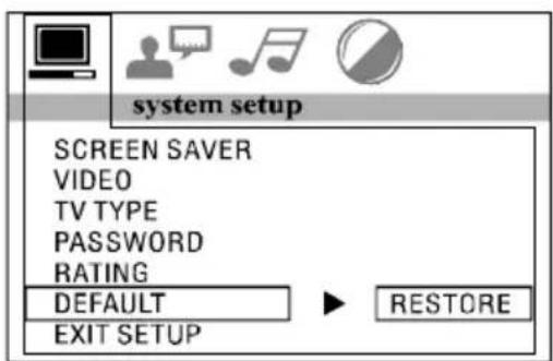 Marquant MCR1407 - Default setup menu - 1
