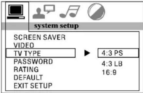 Marquant MCR1407 - TV Type Setup Menu - 1