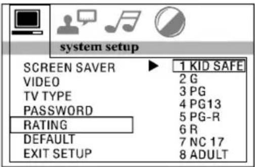 Marquant MCR1407 - Rating setup menu - 1