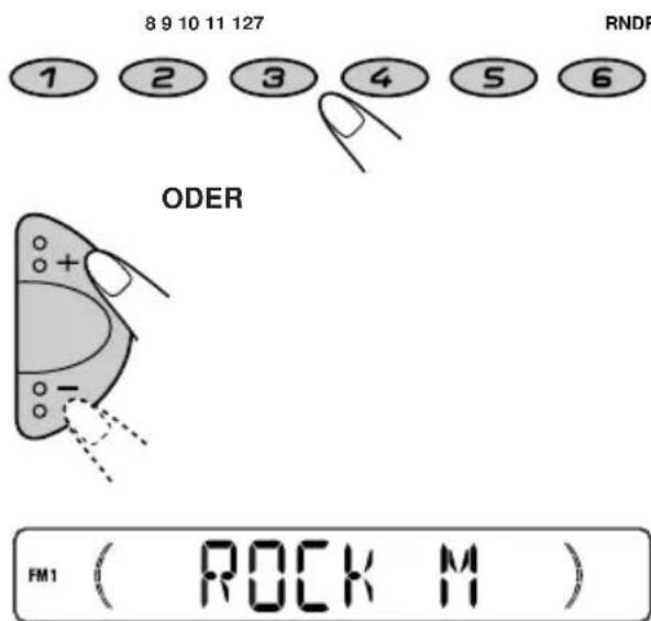 JVC KSFX772R - Wählen Sie einen der PTY-Codes. - 1