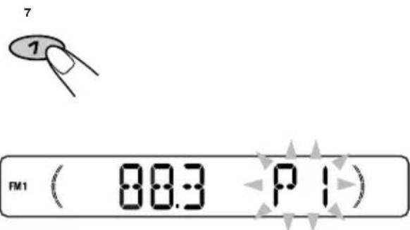 JVC KSFX772R - Press and hold the number button (in this example, 1) for more than 2 seconds. - 1