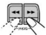 JVC KSFX483R - So spulen Sie eine Kassette schnell vor oder zurück - 1