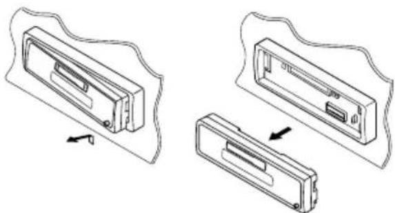 JVC KSF383R - Detaching the control panel - 2