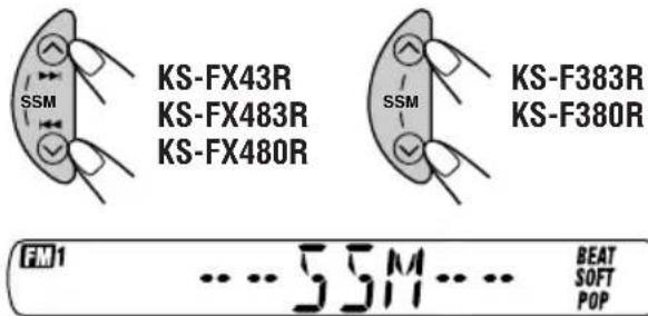 JVC KSF383R - Automatisch vasteleggen van FM-zenders: SSM - 2