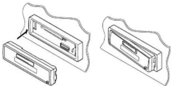 JVC KSF383R - Anbringen der Schalttafel - 1