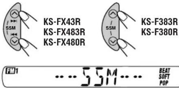JVC KSF383R - Présélection automatique des stations FM: SSM - 2