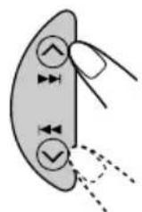JVC KSFX222 - Druk op ▲▶/◀◀ ∨ (voor de KS-FX222) of ∧(voor de KS-F172) en houd deze ingedrukt tot de vermelding “M” (manual) op de display begint te knipperen. - 1