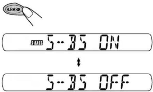 JVC KSFX222 - Turning on/off the super bass function - 1