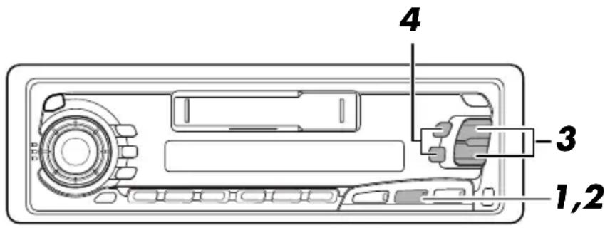 JVC KSFX650R - Tuning into an ensemble and one of the services - 1