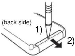 JVC KSLX200R - Remove the battery holder. - 1