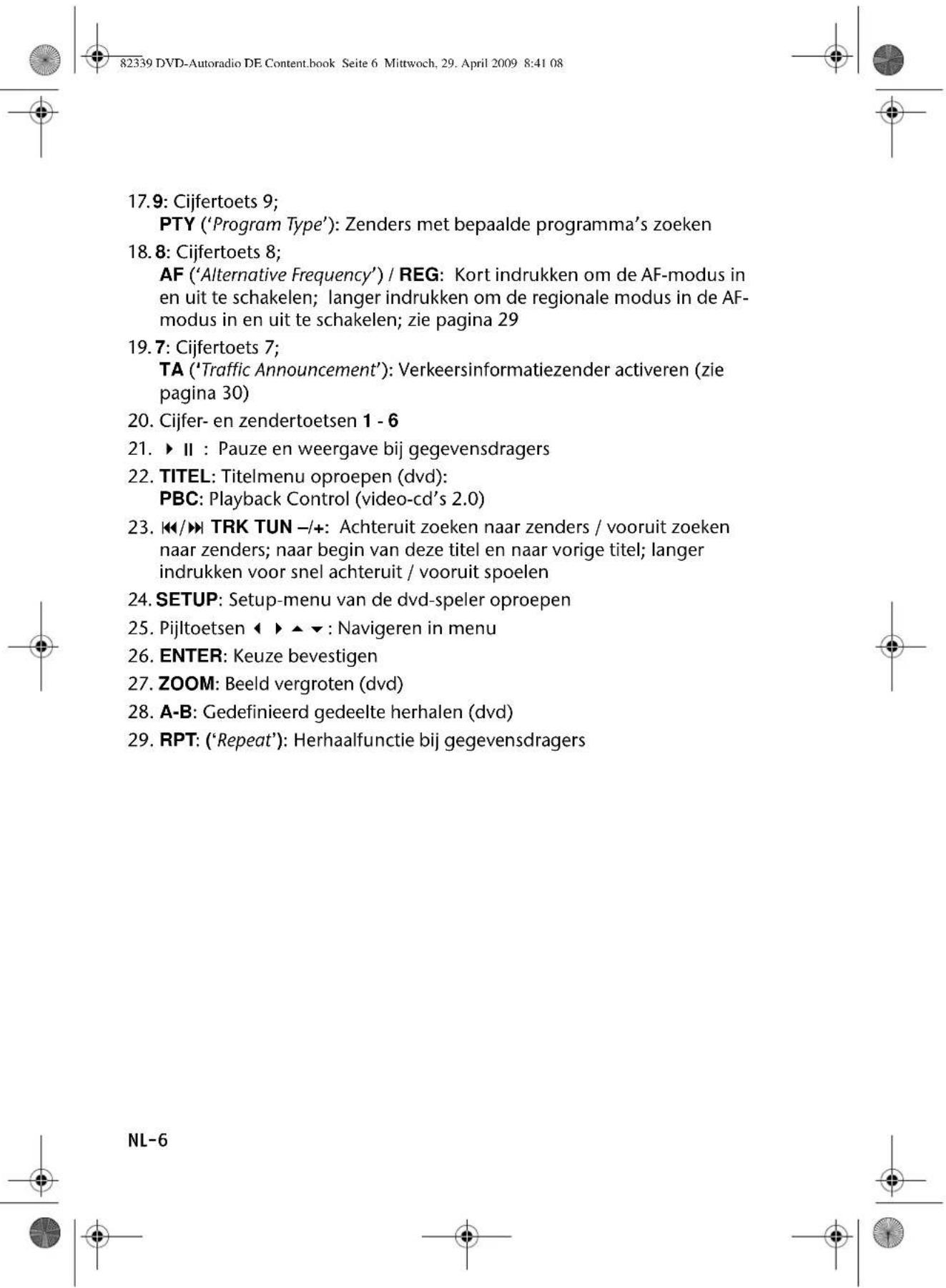 MEDION P 62010 - Afstandsbediening - 5