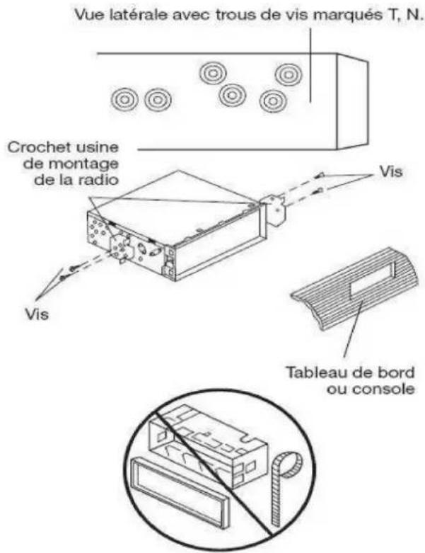 LENCO CS351 - Montage arriere DIN (methode b) - 1